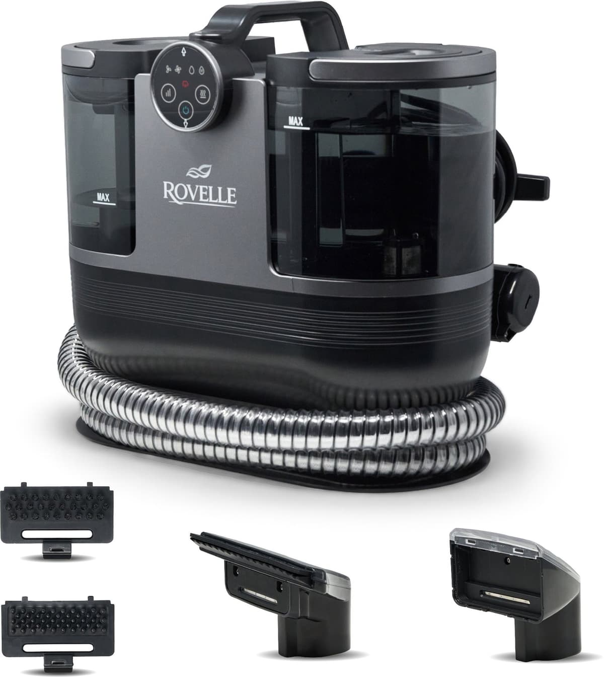 Rovelle 3 in 1 Tapijtreiniger - Vlekkenreiniger - Zetelreiniger - Bank Reiniger - Stoomreiniger Bank - Meubelreiniger - Warm & Koud Stoomsysteem - Voor Tapijt, Bank & Autobekleding - 1200W — afbeelding 1