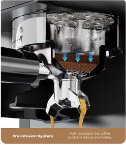 HiBREW H20 alles-in-één koffiezetapparaat met ingebouwde molen, dubbele warme en koude extractie, druk van 20 bar, maalaanpassing op 20 niveaus, stoompijpje voor latte, watertank van 1,4 liter, Smart Touch Control — thumbnail 2