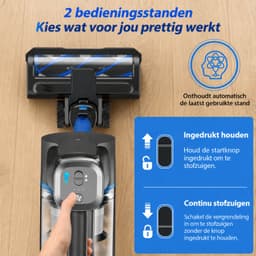 Grenintol Steelstofzuiger Draadloos – 60 Min Accuduur – Steelstofzuiger – 4 stuks HEPA-filters – 65.000 Pa – Stofzuiger zonder zak – 3 Opzetstukken – Slechts 1.6 kg – Voor Tapijten en Harde Vloer – Blauw — thumbnail 4