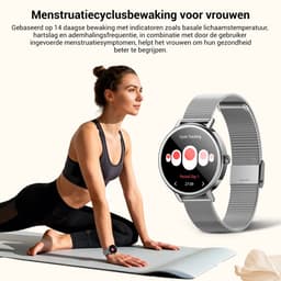 Blackview AMOLED Smartwatch Dames - X30 - Horloge Dames -Stappenteller - Slaapmonitor - Saturatiemeter - Sportfitnesshorloge - 1,26-inch AMOLED Fitnesstracker - Touchscreen - Bluetooth Beantwoorden/Bellen voor Android iOS- Zilver — thumbnail 2