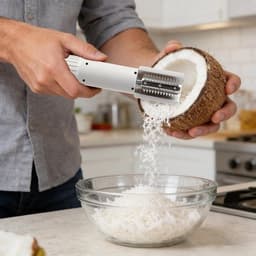Elektrische Rasp - Keukenapparaat Groenterasp - Snel Ingrediënten Bereiden - Draagbaar Anti-spat Ontwerp - 24.5 cm Lengte - Romig — thumbnail 2