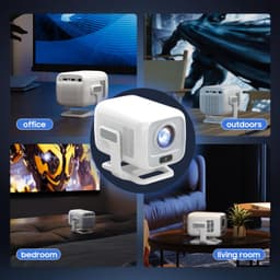 Beamer Draagbare Mini Projector - 1920x1080 Full HD Resolutie - LED Display - WiFi 6 Bluetooth 5.2 - Voor Thuisbioscoop Gaming Educatie — thumbnail 3