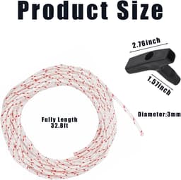 10 meter startkabel grasmaaier met 2 stuks startergreep, 3,5 mm grasmaaierkabel, geschikt voor grasmaaiers - ShopVlot — thumbnail 5