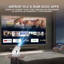 Kavo ®- Mini Beamer - Beamer - Projector - Wit - 10cm x 10cm x 17cm — thumbnail 4
