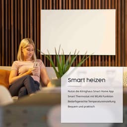 Infrarood Wandverwarming 450 Watt - Wit - Elektrisch - Voor Badkamer - Met Smart Thermostaat — thumbnail 3