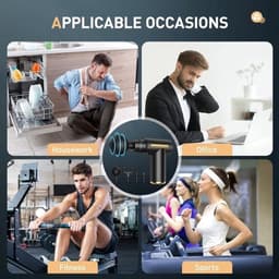 SnelShoppen - Elektrisch massagepistool - Oplaadbaar spiermassageapparaat - 4 massagekoppen en 6 snelheden — thumbnail 2