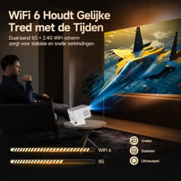 Magcubic® HY350MAX Mini Beamer 8K-1080P Full HD Smart Projector-600ANSI Lumen-Draagbare Beamer voor Film & Gaming-Thuisbioscoop–180° Draaibaar-Automatische focus-Geïntegreerde Google Play&6000+ Apps–Android 14-WiFi 6&Bluetooth 5.4 — thumbnail 4