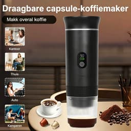 Draagbare Koffiemachine - 2026 model - Draagbare Elektrische Espressomachine - Zwart - Koffiezet apparaat voor Onderweg - Capsules & Gemalen Koffie - Portable Espresso Machine - Cadeauset - koffiemaatje - Reis & Camping Koffiezetapparaat — thumbnail 3