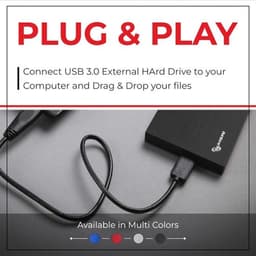 Draagbare externe harde schijf - 500 GB - USB 3.0 voor opslag en back-up - Compatibel met laptop, pc, Mac en gameconsole — thumbnail 2
