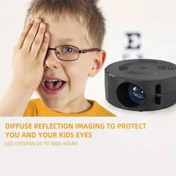 LED-projector, 1080P Draagbare Kleine Mobiele Telefoonprojector, Dezelfde Schermfunctie Als Telefoon en Tablet, Ingebouwde Luidspreker voor Thuisbioscoop voor Kinderen — thumbnail 5