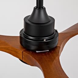 DESMIU Plafondventilator – 152 Cm Met Verlichting – Hout En Metaal – Walnoot Zwart – Afstandsbediening Met Zes Snelheden — thumbnail 3