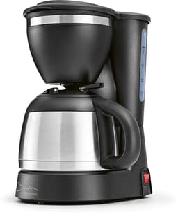 Barista Koffie & Techniek Koffiezetapparaat 830 watt - 1 l | compact filterkoffiezetapparaat voor gemalen koffie | Koffiezetapparaat voor 8 kopjes - met dubbelwandige roestvrijstalen thermoskan & permanentfilter — thumbnail 2