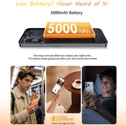 CUBOT A50 Smartphone - 20GB RAM - 128GB ROM - 6,58" - Android 16 - 5000 mAh - NFC - GPS - Oranje — thumbnail 5