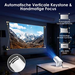 Mini Beamer LED - 1280 x 720 Resolutie - 1800 ANSI Lumen - Draagbaar - Voor Huisbioscoop En Reizen — thumbnail 2
