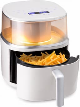 Airfryer Met Stoomfunctie - 7,5 Liter - 1500 W - 16 Kookprogramma’s - Touchscreen - Instelbare Temperatuur - Timer - Vaatwasserbestendige Onderdelen - Crème — thumbnail 3