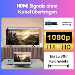 Draadloze HDMI Transmissie Set - Draadloos HDMI 1080p - Compact Design - Universele Compatibiliteit - Tv-Stick - Zwart — thumbnail 3