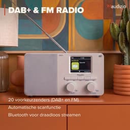 Audizio Rosta DAB radio - Digitale radio met Bluetooth - 40W - Zilver — thumbnail 2
