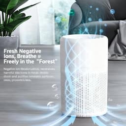 Luchtreiniger voor mensen met allergieën- 3 filters (voorfilter + HEPA + actieve kool)- verwijdert pollen- huidschilfers van huisdieren- rook en geuren- ideaal voor kantoren en slaapkamers. — thumbnail 3
