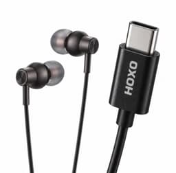 HOXO USB-C Oordopjes met Draad – In-Ear Koptelefoon met Microfoon en Volumeregeling – Hi-Fi Stereo Geluid – 1,2 Meter – Zwart — thumbnail 3