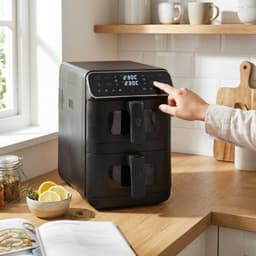 Salter VertiCook Ultra View 9L Dual Drawer Airfryer - Kijkvensters — thumbnail 3