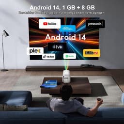Beamer Native 1080p Full HD - Android 14 Smart Systeem - 16W Hi-Fi Luidsprekers - LCD Display - Voor Thuisbioscoop — thumbnail 5