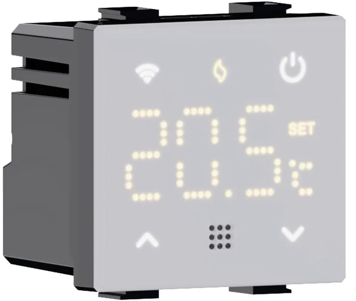 Wifi-thermostaat, programmeerbare module, 2P, 240 V, touch-display met achtergrondverlichting, wit, compatibel met houders — afbeelding 1