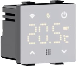 Wifi-thermostaat, programmeerbare module, 2P, 240 V, touch-display met achtergrondverlichting, wit, compatibel met houders — thumbnail 1