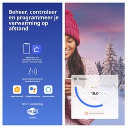SXW8002 Smarther2 Digitale wifi-thermostaat met, inbouwthermostaat, programmeerbaar, bediening ook via app, en, weergave van de luchtvochtigheid, wit — thumbnail 4