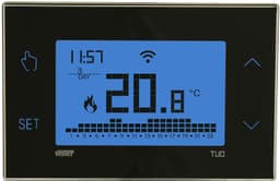 Thermostaat met wifi-batterij VE788700, programmeerbaar voor ketel, compatibel met Alexa en Google Home, afstandsbediening app, zwart — thumbnail 2
