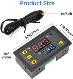 W3230 20A 12V Digitale Thermostaat, Digitale Temperatuurregelaar Verwarming Koelbediening Thermometer Instrument — thumbnail 1