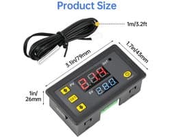 W3230 20A 12V Digitale Thermostaat, Digitale Temperatuurregelaar Verwarming Koelbediening Thermometer Instrument
