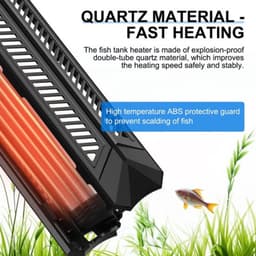 Aquariumverwarming, intelligent verwarmingselement voor aquarium, onderwatersieder met thermostaat en instelbare temperatuur, LCD-scherm, bescherming tegen oververhitting en droogloop — thumbnail 3