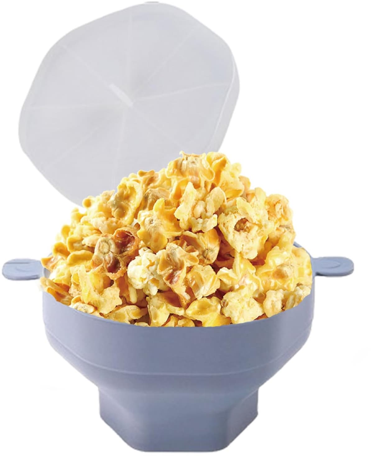 Popcornkom Siliconen - BPA-vrij - Magnetronoven Geschikt - Handvat - Eenvoudig Op te Bergen - Vaatwasserbestendig - Popcornschaal — afbeelding 1