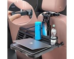 Multifunctionele Auto Tafel Voor Laptop Achterbank Snacks Fast Food Eetbak Drinken Computer Stoel Eettafel Beker hoofdsteun houder Klaptafel Stand Geschikt voor: Telefoon & Tablet iPad