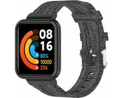 Nylon Smartwatch bandje - Geschikt voor Redmi Watch 2 Lite nylon gesp bandje - grijs - Strap-it Horlogeband / Polsband / Armband