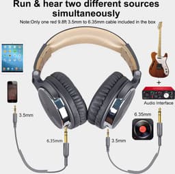 OneOdio - Pro 10 Grijs/Goud - Bedrade hoofdtelefoon - Over ear — thumbnail 10