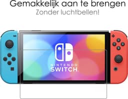 Screenprotector Geschikt voor Nintendo Switch Bescherm Glas Screen Protector - 3 PACK — thumbnail 4