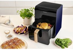 Panasonic NF-CC600AXE Airfryer 6 l 1450 W CoolTouch-behuizing, Stoomtoevoeging, Digitale timer, LC-display, Kijkvenster — thumbnail 7