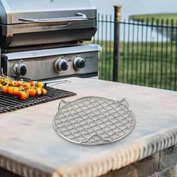 rond koelframe, 201 roestvrij stalen bakrooster, draad-ovenrooster voor bakken, koken, stomen, ronde kookplaat, grillrooster, airfryer-accessoires (24,5 cm) — thumbnail 3