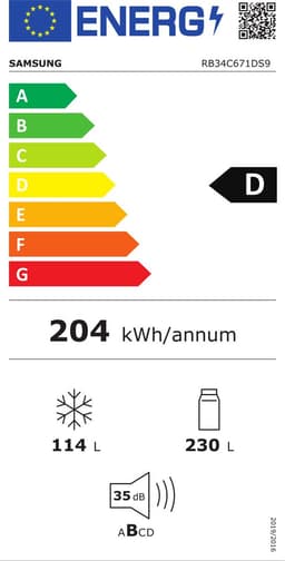Samsung RB34C671DS9 - koel-vriescombinatie - 185 cm - No Frost - 0-gradenzone — thumbnail 2