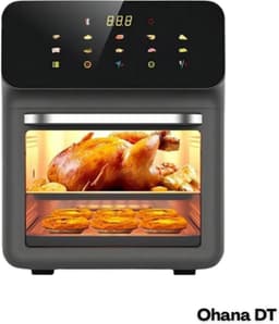Ohana DT - Airfryer XXL - Airfryer Oven - Air Fryer - 12L - 1350W - 29x32x35 - Tot 5 Personen - RVS Behuizing - Multifunctioneel — thumbnail 1