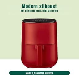 MMP® Mini airfryer - Airfryer - Airfryer klein - Rood - ‎23cm x 29cm x 30cm — thumbnail 2