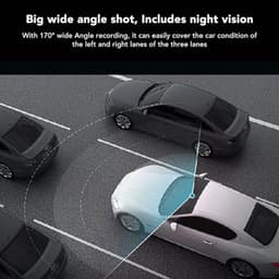 4K Dual Dash Cam met WiFi en GPS, 64 GB Geheugenkaart, Parkeermodus, G-sensor, opname en Hard-wire-kit voor in de Auto — thumbnail 5