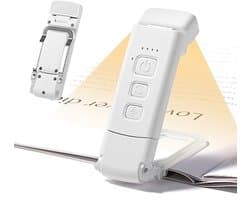 Leeslamp met klem, 3 modi, 5 helderheidsinstellingen, oplaadbare USB-lamp voor boeken lezen in bed
