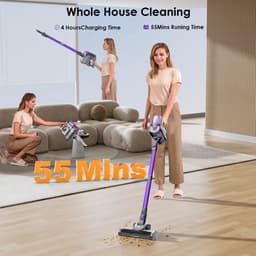 FixtFixer X6M Cordless Vacuum – 55min Runtime, 55KPa Suction, 6-in-1 Lightweight HEPA Stick Cleaner — thumbnail 2