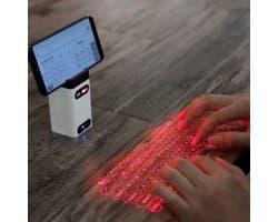 Virtueel Draagbaar Laser Toetsenbord met Muis Functie - Bluetooth Draadloze Touch Projector - Portable Powerbank voor Telefoon - Voor Computer Iphone Ipad Laptop - Multifunctional Keyboard