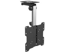 Premium plafondbeugel voor televisie – kantelbaar en in hoogte verstelbaar, ideaal voor schuine daken, universeel Zwart/Zilver