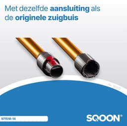 SQOON® Zuigbuis geschikt voor Dyson V12 detect donkergrijs/zwart - Model 971518-12 — thumbnail 2