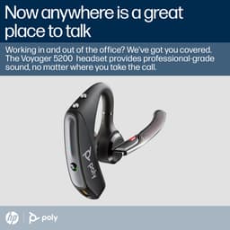 HP Poly Voyager 5200 – In Ear headset – Bluetooth – Mono – Zwart – Volumeregeling, Microfoon uitschakelbaar (mute), Bestand tegen — thumbnail 5