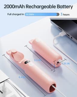Mini Draagbare Handventilator met LED-display en USB-oplaadbaar — thumbnail 2